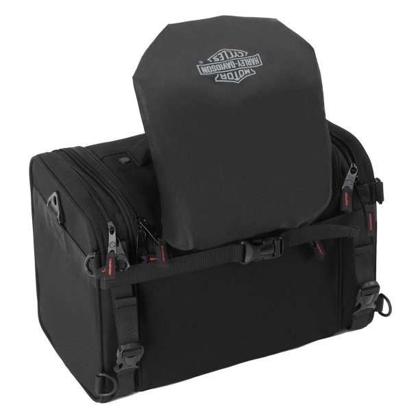 Racing Travel Duffel Bag w/ Hideaway Rain Cover - Black