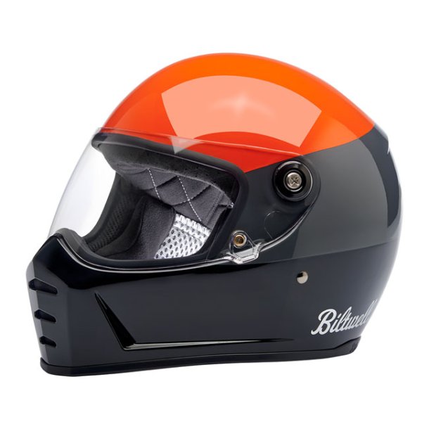 BILTWELL LANE SPLITTER HELMET PODIUM GLOSS ORANGE/GREY/BLACK