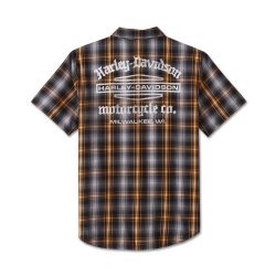 Short Sleeve Shirt - Plaid - Harley Black &amp; Quiet Shade