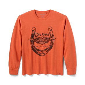 Men's Dickies x H-D Winged Horseshoe Long Sleeve Tee