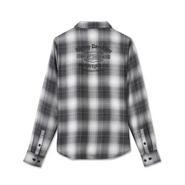 Stacked Bar &amp; Shield Long Sleeve  Shirt - Ladies