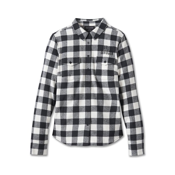 Women's Rustic Long Sleeve Flannel Shirt