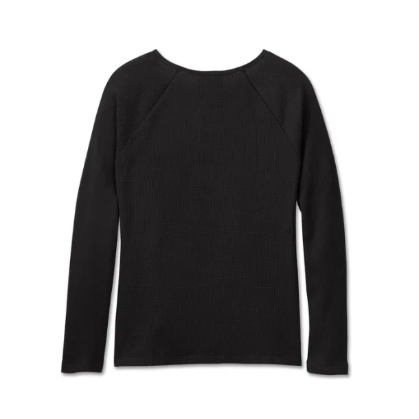 WOMEN'S HARLEY-DAVIDSON OLD ENGLISH THERMAL TOP - HARLEY BLACK