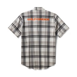 Men's H-D TECH COOLMAX Plaid Shirt - Plaid - Ghost Gray &amp; Asphalt