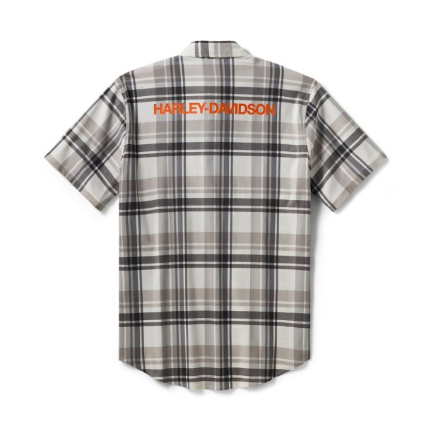 Men's H-D TECH COOLMAX Plaid Shirt - Plaid - Ghost Gray &amp; Asphalt