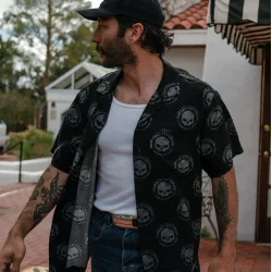 Willie G Skull Aloha Shirt 