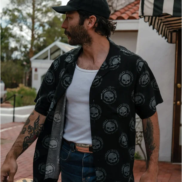 Willie G Skull Aloha Shirt 