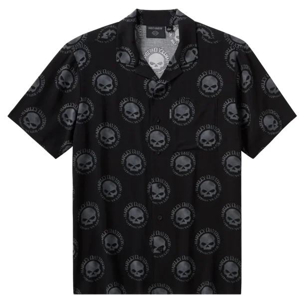Willie G Skull Aloha Shirt 
