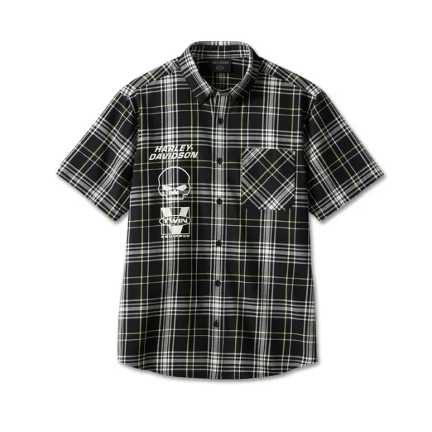 Willie G Skull Plaid Shirt 