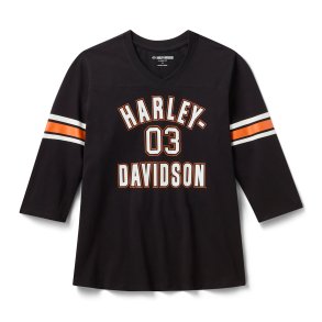 Women's H-D Essential 3/4 Sleeve V Neck