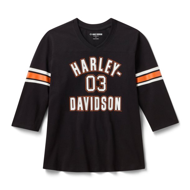 Women's H-D Essential 3/4 Sleeve V Neck