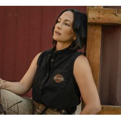 Women's H-D Essential Tie Front Top