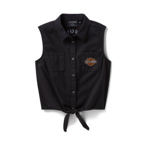 Women's H-D Essential Tie Front Top