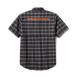 H-D TECH Vented Stretch Comfort Shirt - Asphalt &amp; Harley Black