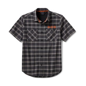 H-D TECH Vented Stretch Comfort Shirt - Asphalt & Harley Black