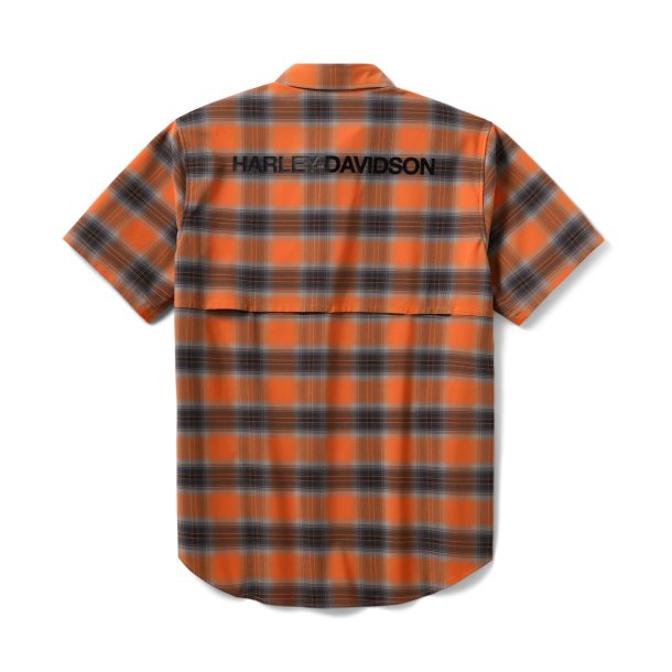H-D TECH Vented Stretch Comfort Shirt - Harley Orange