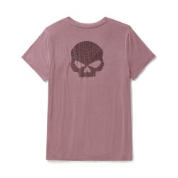 Willie G Skull Bling V-neck - Nostalgia Rose