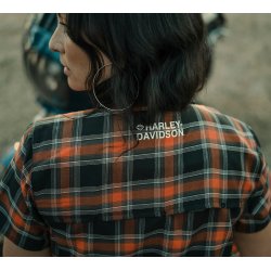 Women's H-D TECH Plaid Short Sleeve