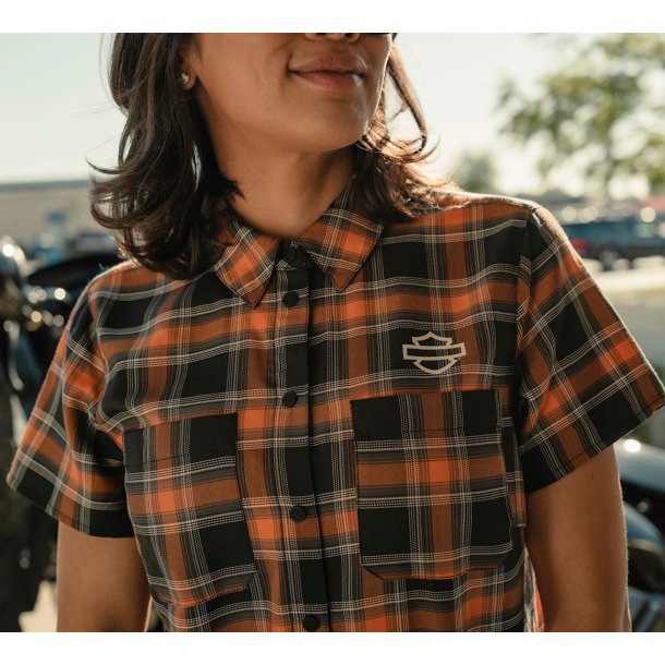 Women's H-D TECH Plaid Short Sleeve