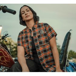 Women's H-D TECH Plaid Short Sleeve