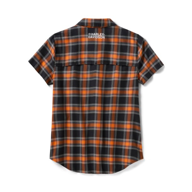 Women's H-D TECH Plaid Short Sleeve