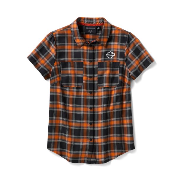 Women's H-D TECH Plaid Short Sleeve