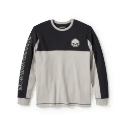 Willie G Skull Colorblock Long Sleeve Tee -