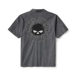 Willie G Skull Denim Shirt