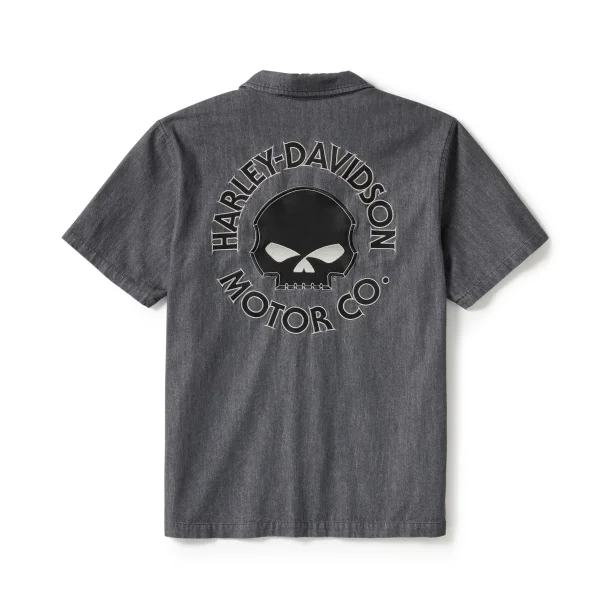 Willie G Skull Denim Shirt