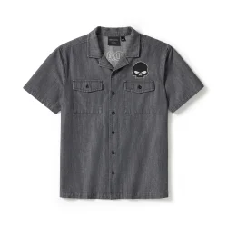 Willie G Skull Denim Shirt