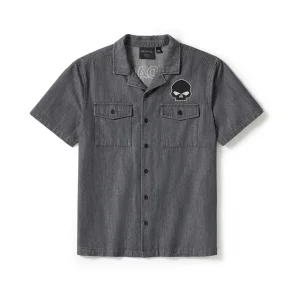 Willie G Skull Denim Shirt