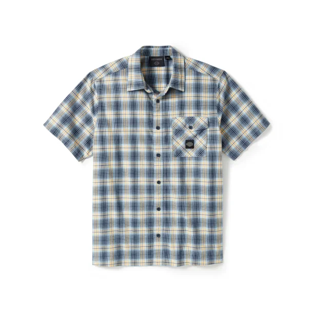 Staple S/S Shirt - Plaid - Indigo 
