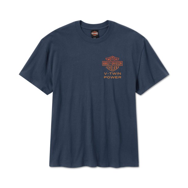 H-D Engine Twins Short Sleeve Tee - Mood Indigo