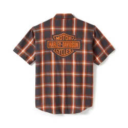 Bar &amp; Shield Staple S/S Shirt - Asphalt &amp; Harley Orange