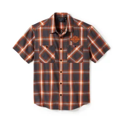 Bar &amp; Shield Staple S/S Shirt - Asphalt &amp; Harley Orange