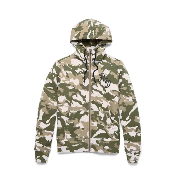 Camouflage Women's Salute Zip Front Hoodie