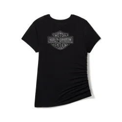 Essential Bling Ruched Short Sleeve Top