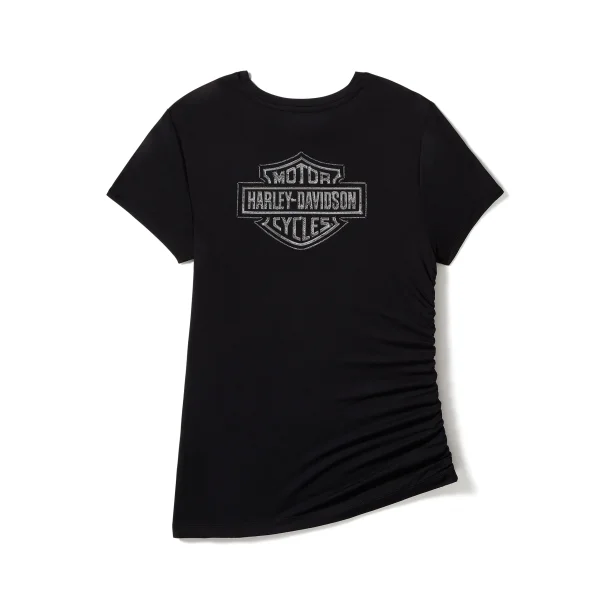 Essential Bling Ruched Short Sleeve Top