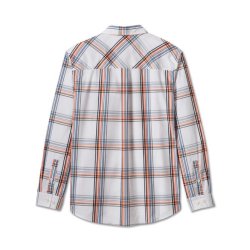 Shirt woven white plaid