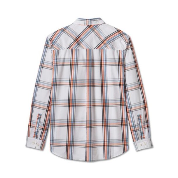 Shirt woven white plaid