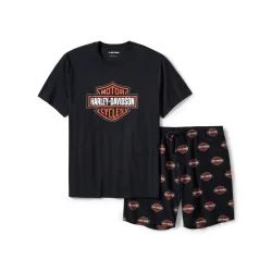 B&S Print Pajama Shorts Set- Mens
