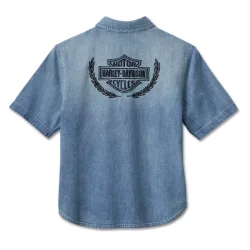 Cool Blue Boxy Ladies Shirt