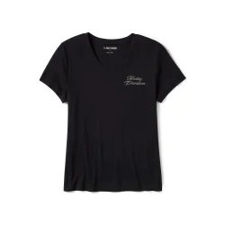 Rose &amp; Thorn Bling V Neck Tee 