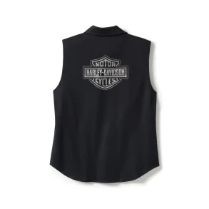 Essential Bling Button Front Tank 