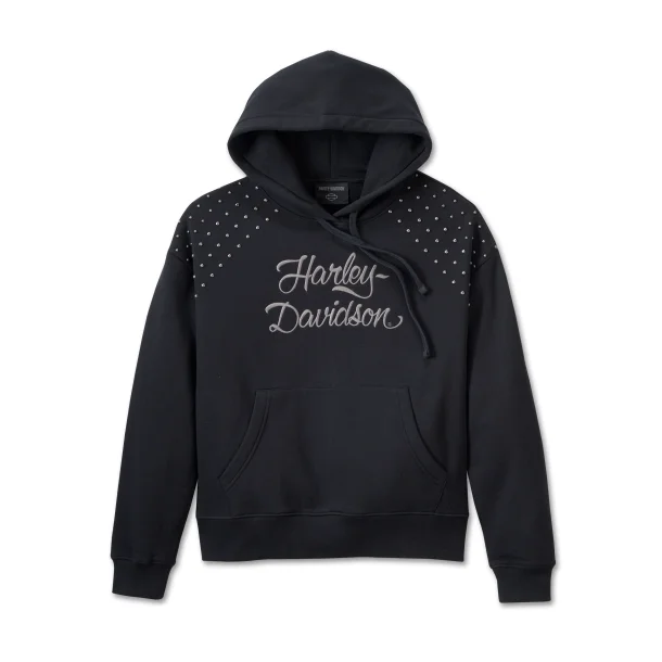 Women's Studded Out Pull Over Hoodie 