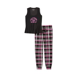 Women's Plaid Pajama Pant Set