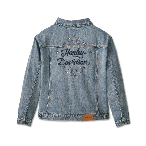 Women's Studded Out Embellished Denim Jacket