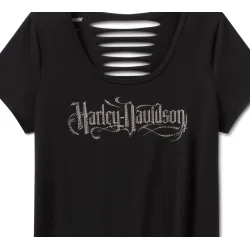 Bling Sabotage Short Sleeve Rip &amp; Repair Tunic