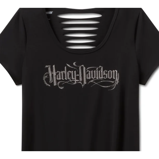 Bling Sabotage Short Sleeve Rip &amp; Repair Tunic