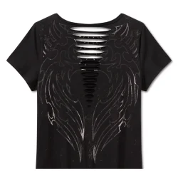 Bling Sabotage Short Sleeve Rip &amp; Repair Tunic